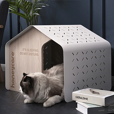 Luxury Designer Cat Pet House Indoor Breathable Fashion Cute Dog House With Soft Mat