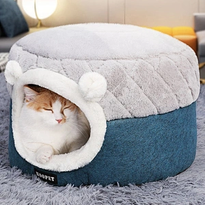 Wholesale Two Way Use Comfortable Warm Pet Bed Soft Round Cat Puppy Bed