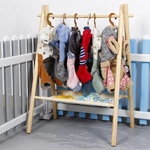 Wholesale Pet Clothes Hanger Pet Wardrobe Cat and Dog Wooden Clothes Storage Wardrobe