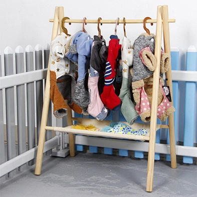 Wholesale Pet Clothes Hanger Pet Wardrobe Cat and Dog Wooden Clothes Storage Wardrobe
