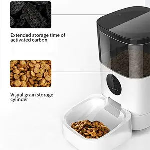 2020 new automatic pet feeder wifi remote control timer smart cat automatic dog feeder with camera