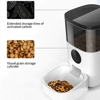 2020 new automatic pet feeder wifi remote control timer smart cat automatic dog feeder with camera