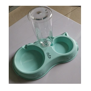 Petlar Cheap Plastic Double Pet Dog Bowl With Bottle