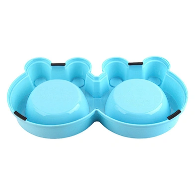 Hot sale stainless steel pet bowl non-slip pet double bowl food and water dog bowl