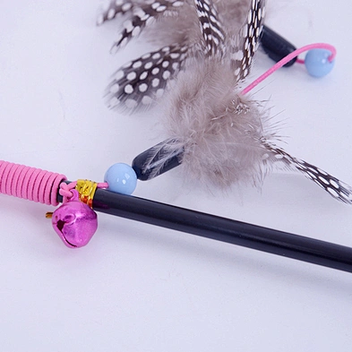 Wholesale price pet pack toy cat feather wand cat toy set