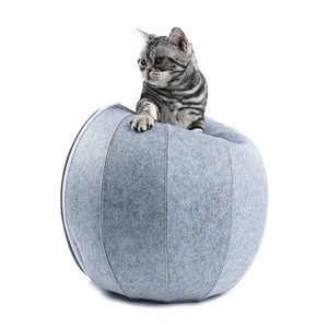 New Design Cat Tunnel Bed Cave Foldable And Washable Luxury Felt Cat Bed