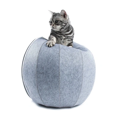 New Design Cat Tunnel Bed Cave Foldable And Washable Luxury Felt Cat Bed