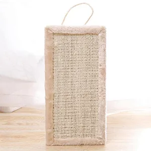 Wooden Cat Scratch Pad Modern Sisal Grind Paw Cat Scratcher Cardboard