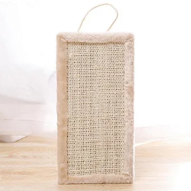 Wooden Cat Scratch Pad Modern Sisal Grind Paw Cat Scratcher Cardboard
