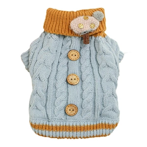 Hot sale new fashion button cat dog sweater Autumn & Winter small pet clothes
