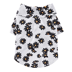 Hawaii Dog Summer Shirts Wholesale Customized Cheap Flower Dog Summer Clothes