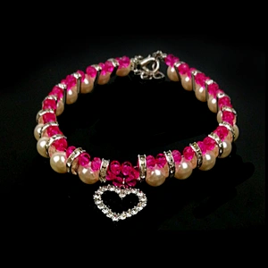 Pet Accessories Dog Products Diamond Dog Necklace Custom Dog Pearl Necklace For Cat
