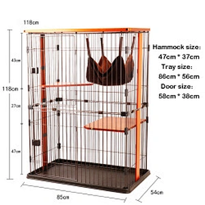 Cheap Large Cat Cage Villa Stainless Steel Luxury Big 3 Layer Cat Cage