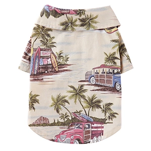 Hawaii Dog Summer Shirts Wholesale Customized Cheap Flower Dog Summer Clothes