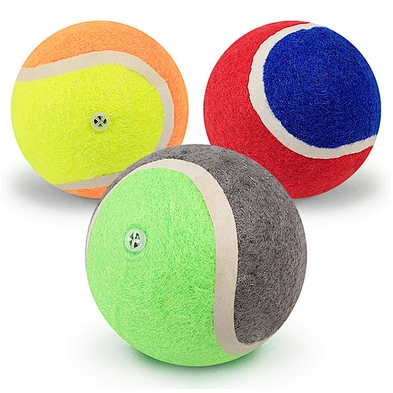 Rubber Pet Ball Teeth Squeaky Chew Dog Ball Toy