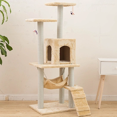 Wood cat tower very big wholesale climbing cheap luxury modern tall wooden cat tree with condo