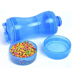 Hot Sale High Quality Pet Dog Bottle 2 in 1 Portable Outdoor Pet Food Water Bottle For Small Large Dogs and Cats