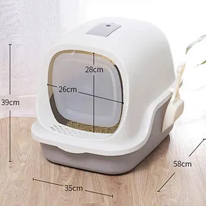 Enclosed Cat Litter Box New 2021 Best Clean Plastic Big Cat Closed Litter Boxes
