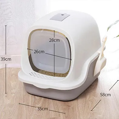 Enclosed Cat Litter Box New 2021 Best Clean Plastic Big Cat Closed Litter Boxes