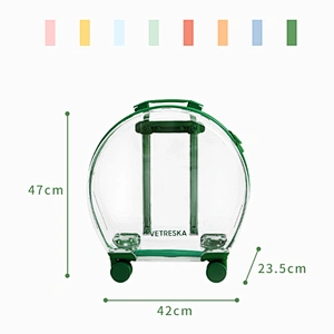 Portable Transparent Pet Trolley Case