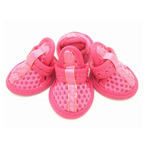 Wholesale pet dog boots breathable soft mesh pink large dog shoes for summer