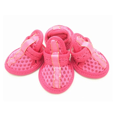 Wholesale pet dog boots breathable soft mesh pink large dog shoes for summer