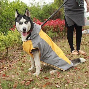 Wholesale Pet Outdoor Waterproof coat Reflective Big Dog Raincoat Breathable Raincoat Jackets for dog