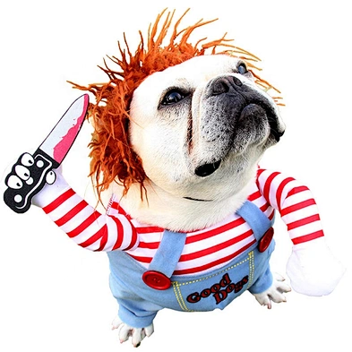 Amazon Hot Sell Halloween Dog Clothes French Bulldog Cute Pet Dog Halloween Costume With Hat