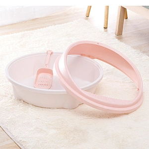 Cat Litter Box Toilet Large Design Plastic Round Cat Litter Tray For Sale