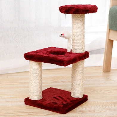 Wholesale Wooden Cat Scratcher Tree Tower Climbing Cheap Modern Wood Cat Tree