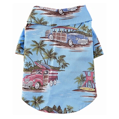 Hawaii Dog Summer Shirts Wholesale Customized Cheap Flower Dog Summer Clothes