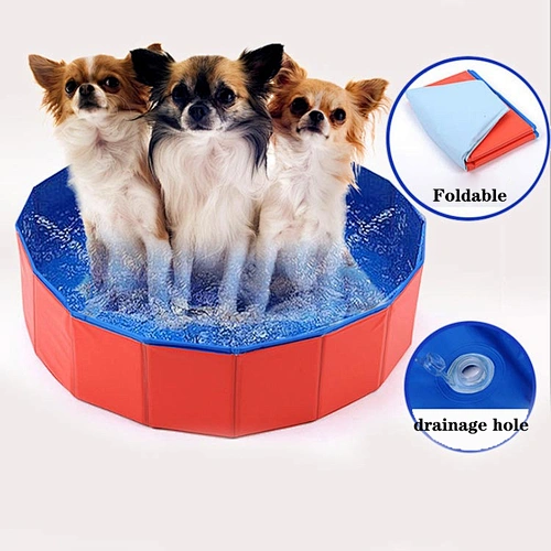 Custom Summer Durable Pet Swimming Pool PVC Portable Folding  Dog Pool