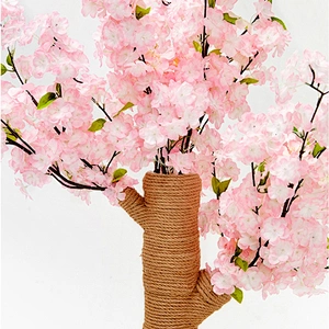 Vertical Cat Scratcher Tree Cherry Blossom Cat Scratching Post With Sisal Rope