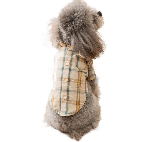 Dog Fashion Clothes Pet Dog Plaid Shirt Summer Spring Dog Clothes