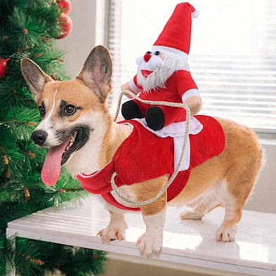 Wholesale Santa Claus Dog Costumes Christmas Pet Dog Clothes