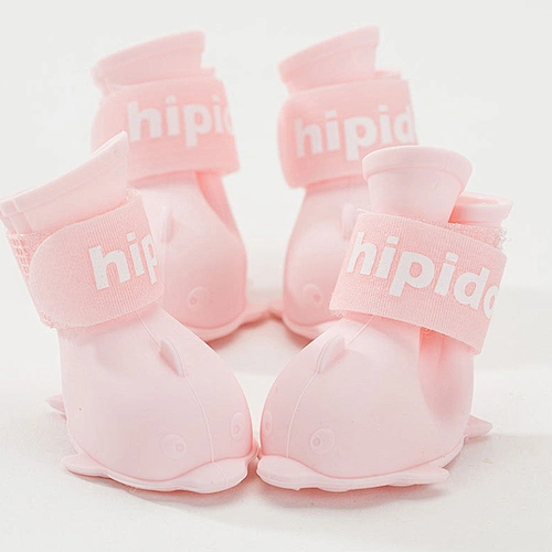 Non-slip Silicone Warm Dog Shoes Pet Dog Rain Shoes Outdoor Waterproof Dog Rain Boots