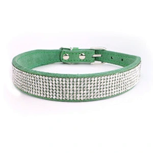 Cute Sparkling Small Dog Collars In Bulk Designers Rhinestone Leather Dog Collar