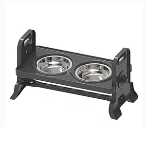 Wholesale New Pet Feeder bowl dog cat stainless steel Double Bowls metal pet food bowl