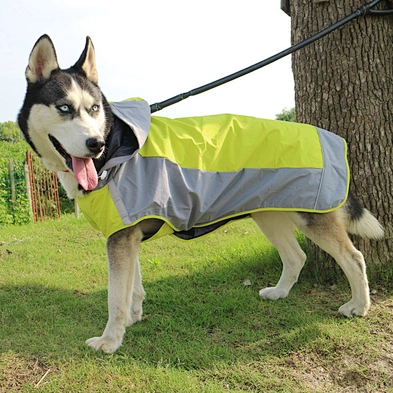 Wholesale Pet Outdoor Waterproof coat Reflective Big Dog Raincoat Breathable Raincoat Jackets for dog