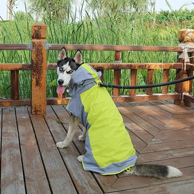 Wholesale Pet Outdoor Waterproof coat Reflective Big Dog Raincoat Breathable Raincoat Jackets for dog
