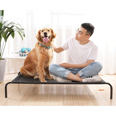 Easy Cleaning Outdoor Travel Raised Dog Beds washable Pet Camp Elevated Dog Mesh Bed