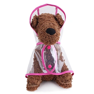 Wholesale  Dog Raincoat Dog Rain Clothes waterproof Pet Clothes Transparent Raincoat