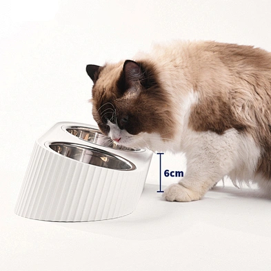 Stainless steel dog bowl wholesale sublimation elevated double pet cat dog food bowl