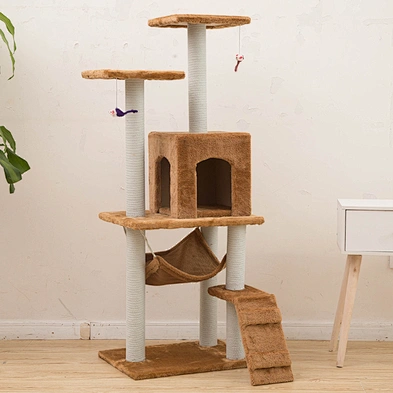 Wood cat tower very big wholesale climbing cheap luxury modern tall wooden cat tree with condo