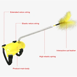 Wholesale Amazon New Cat Toy Feather Teaser Stick Wand Interactive Cat Toy