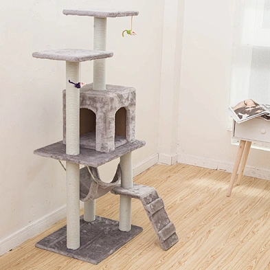 Wood cat tower very big wholesale climbing cheap luxury modern tall wooden cat tree with condo