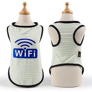 Wholesale Pet Clothes Stripe Comfortable Cotton Dog Vest For Spring And Summer