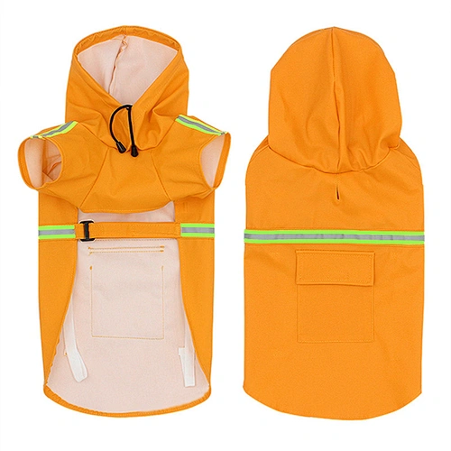 Hot sale New Design Pet raincoat PU Reflect Light Waterproof Clothes Pet Raincoat for dog