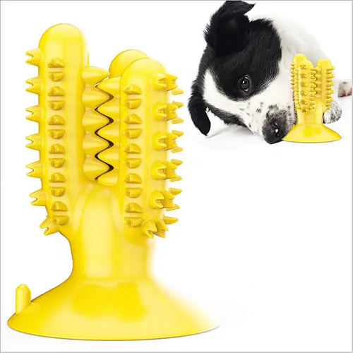 High quality brushing care teeth toy dog 360 toothbrush toy stick