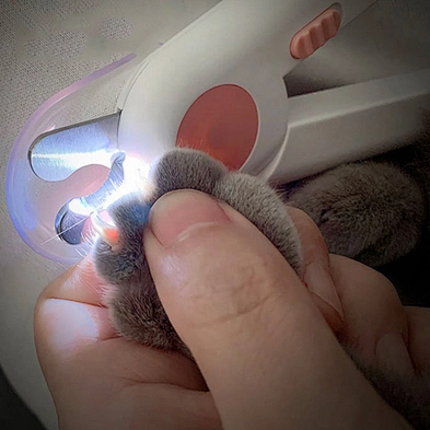 Easy use cat scissors trimmers LED light blood line pet nails scissors
